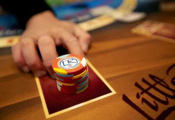 Little River Casino Resort Chips on Blackjack Table