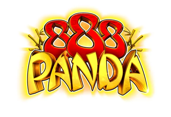 888 Panda slot game logo with bold red numbers, golden text, and bamboo background at Little River Casino Resort in Manistee, Michigan