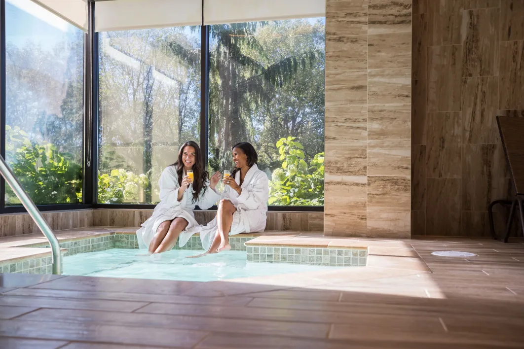 Two ladies enjoying Nectar Spa and Salon in Little River Casino Resort